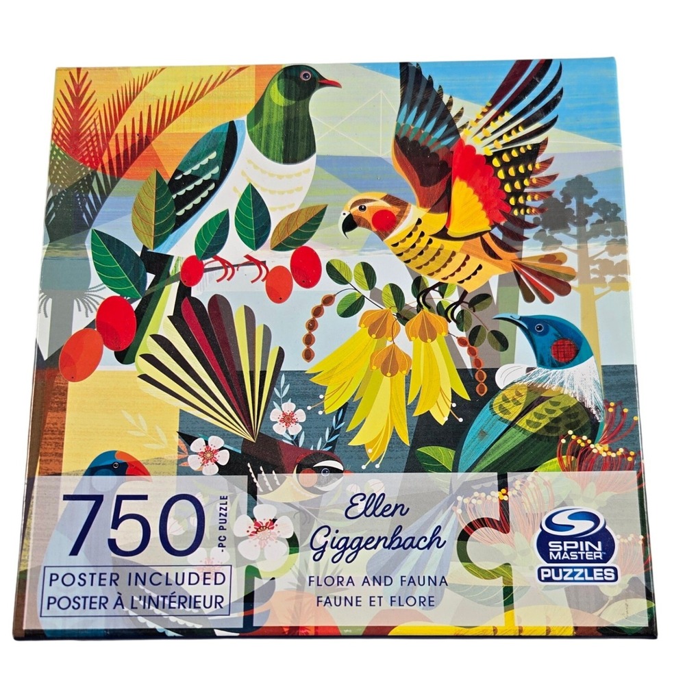 Spin Master Jigsaw Puzzle Unisex 750 Piece Ellen Giggenbach Flora Fauna Birds